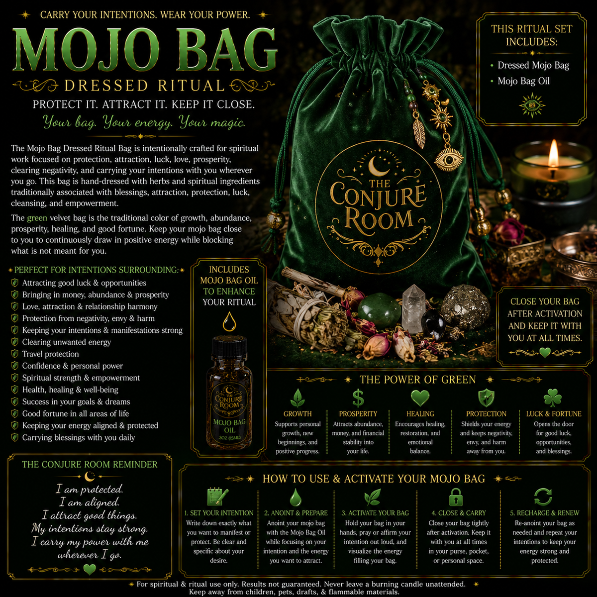 Mojo Bag: Protection, Prosperity & Attraction Ritual Bag