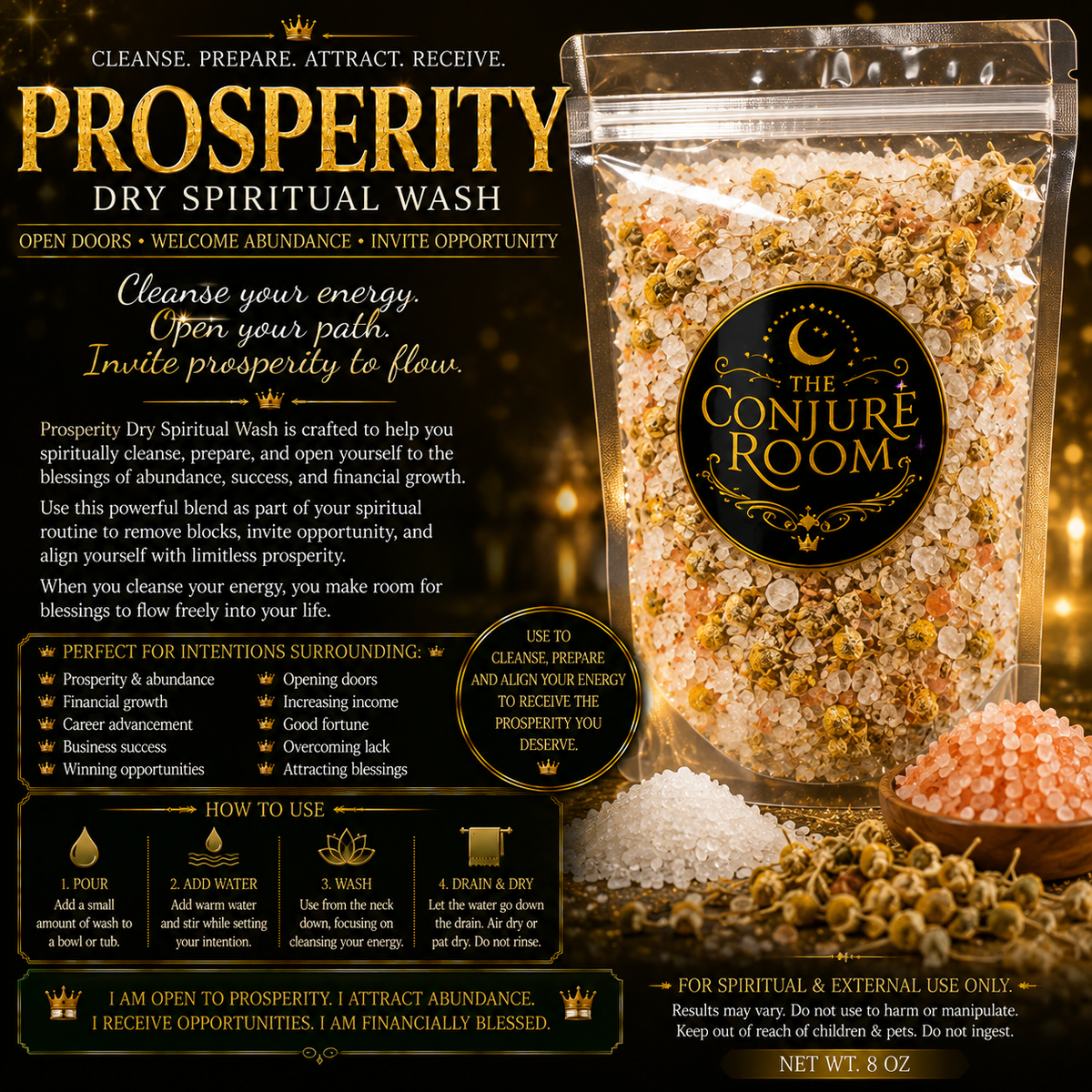 Prosperity Dry Spiritual Wash: Abundance, Success & Opportunity Cleansing Ritual